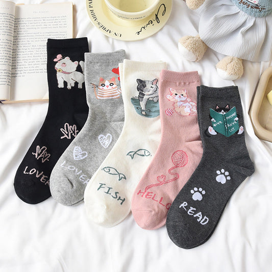 Cartoon Katze Socken