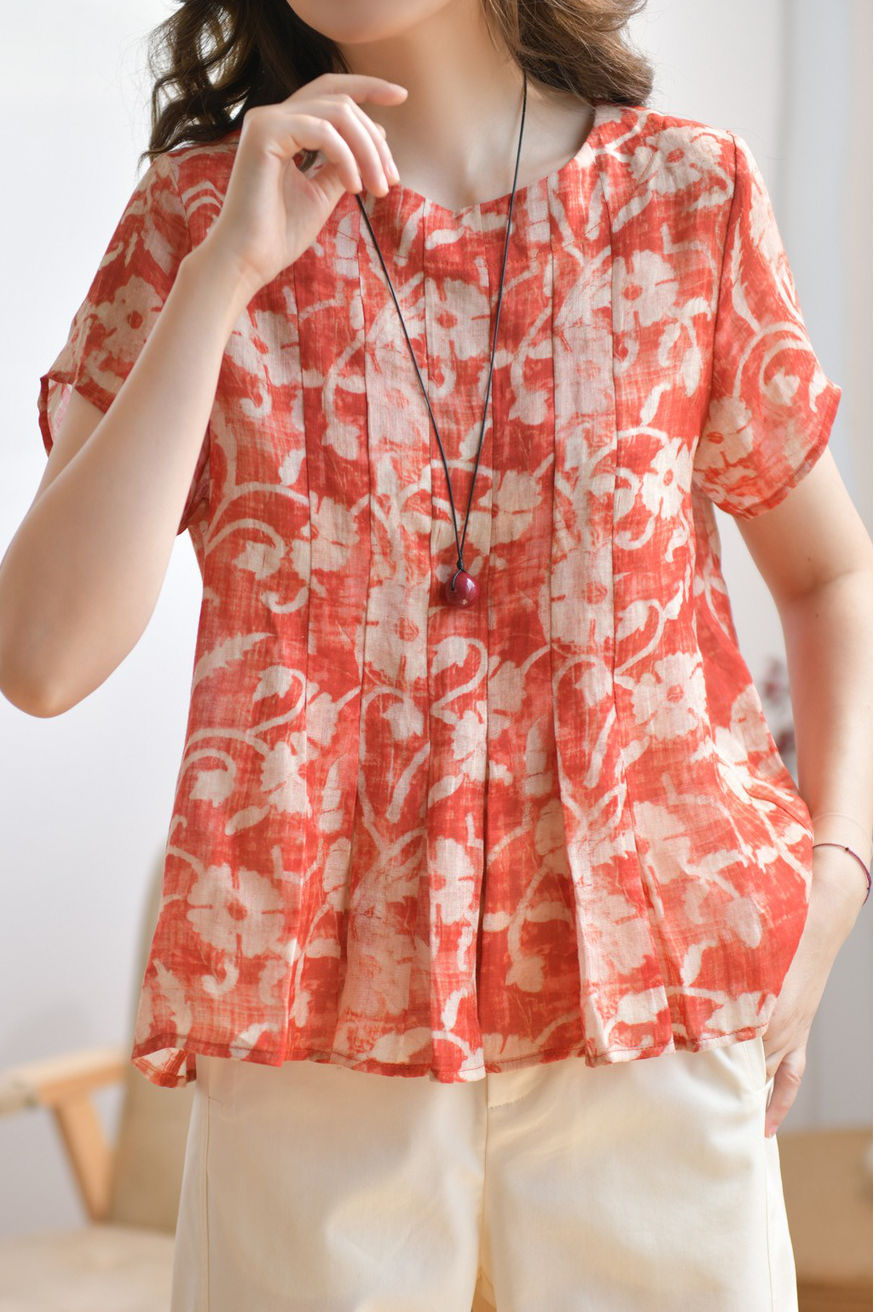 Französisches Vintage-Druckhemd