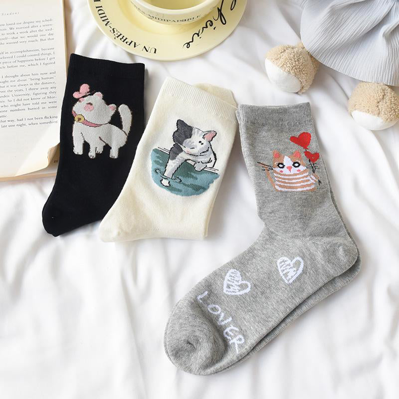 Cartoon Katze Socken