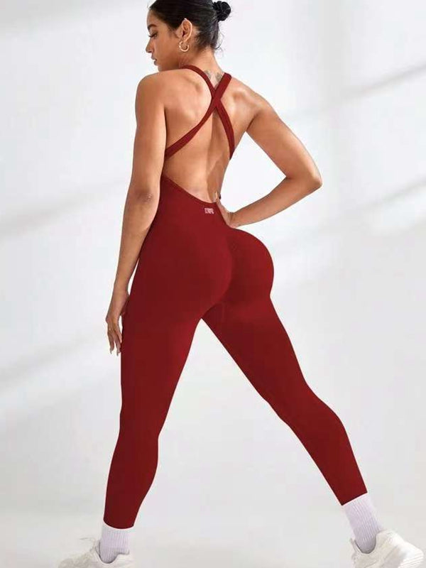 Damen Cross Back Scrunch Bum Jumpsuit