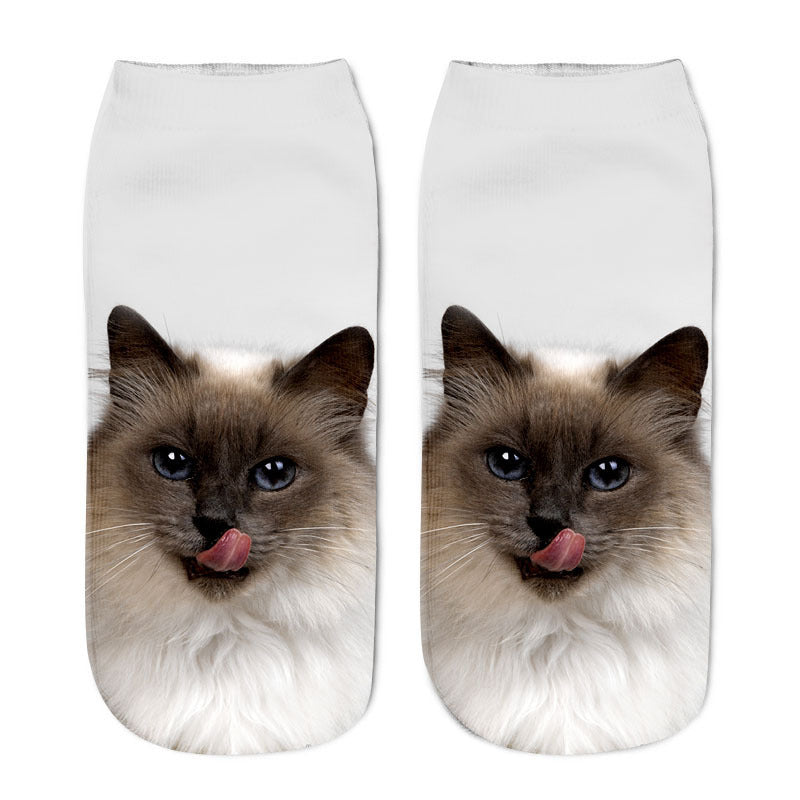 Kreative Katzenmuster-Socken