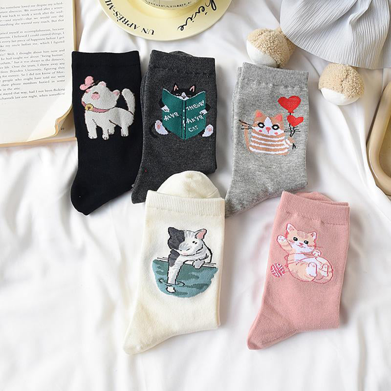 Cartoon Katze Socken
