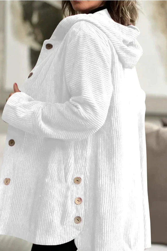 Ellen | Jacke mit Knöpfen und Kapuze