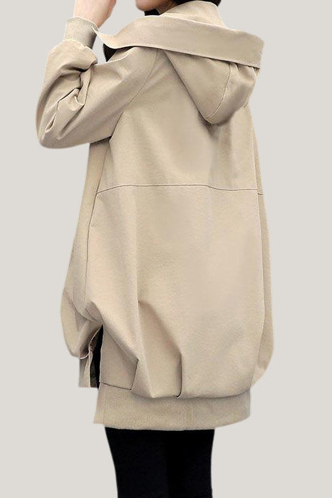 Lässiger vielseitiger Kapuzen-Trenchcoat
