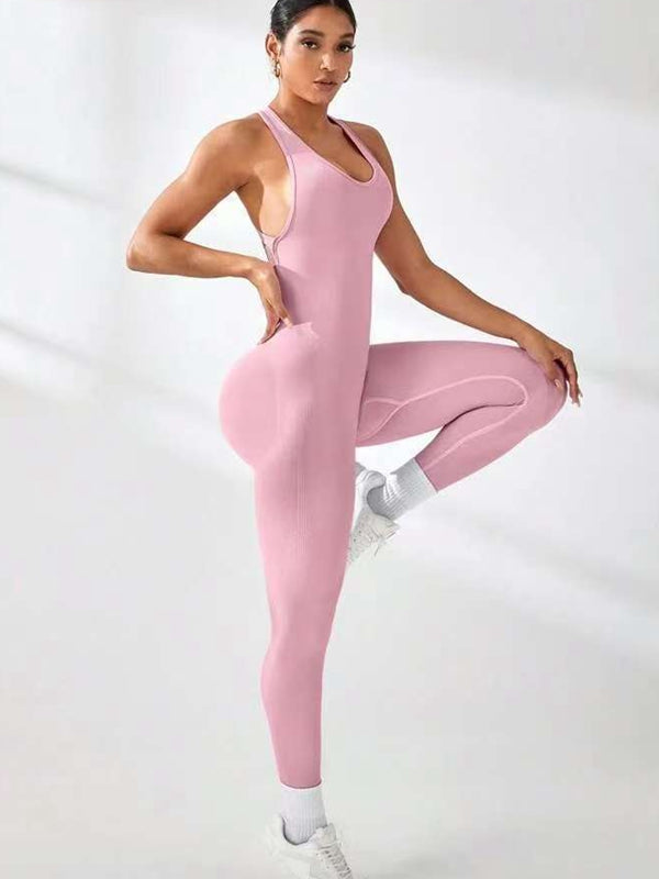 Damen Cross Back Scrunch Bum Jumpsuit