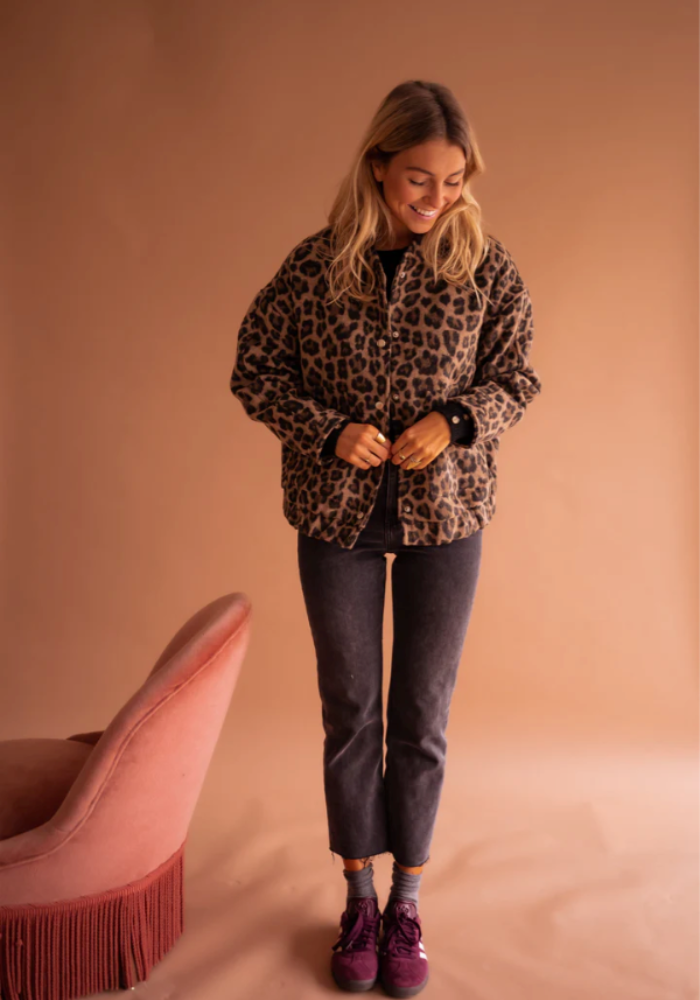 LEONA™ | Leoparden Bomberjacke