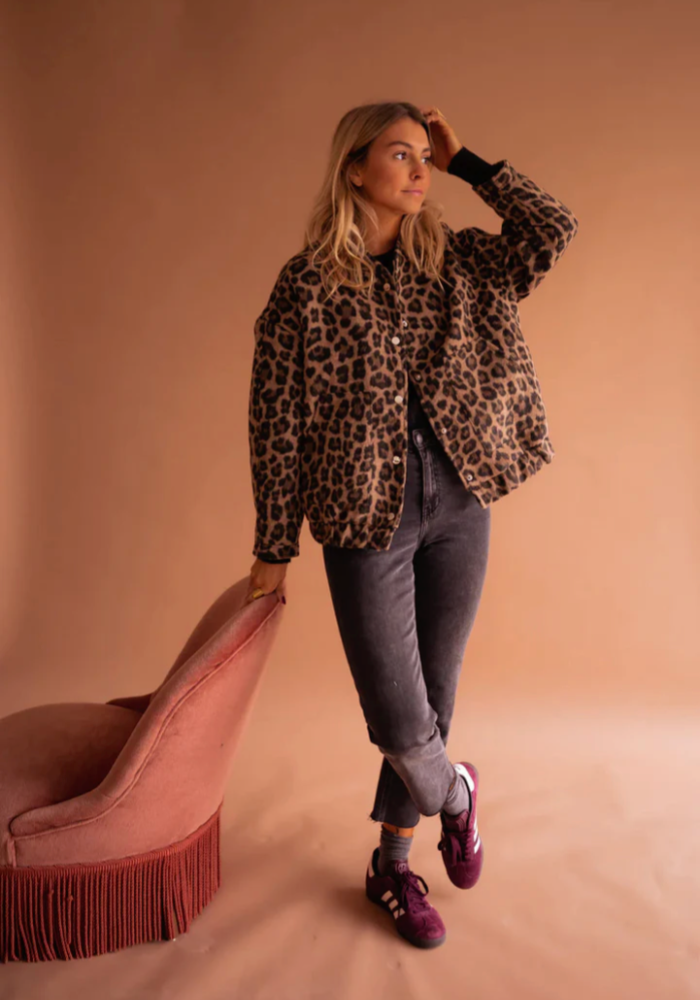 LEONA™ | Leoparden Bomberjacke