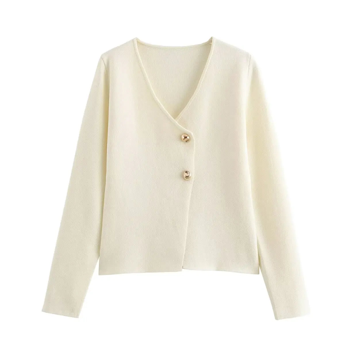 Wien Asymmetrischer Knopf-Cardigan