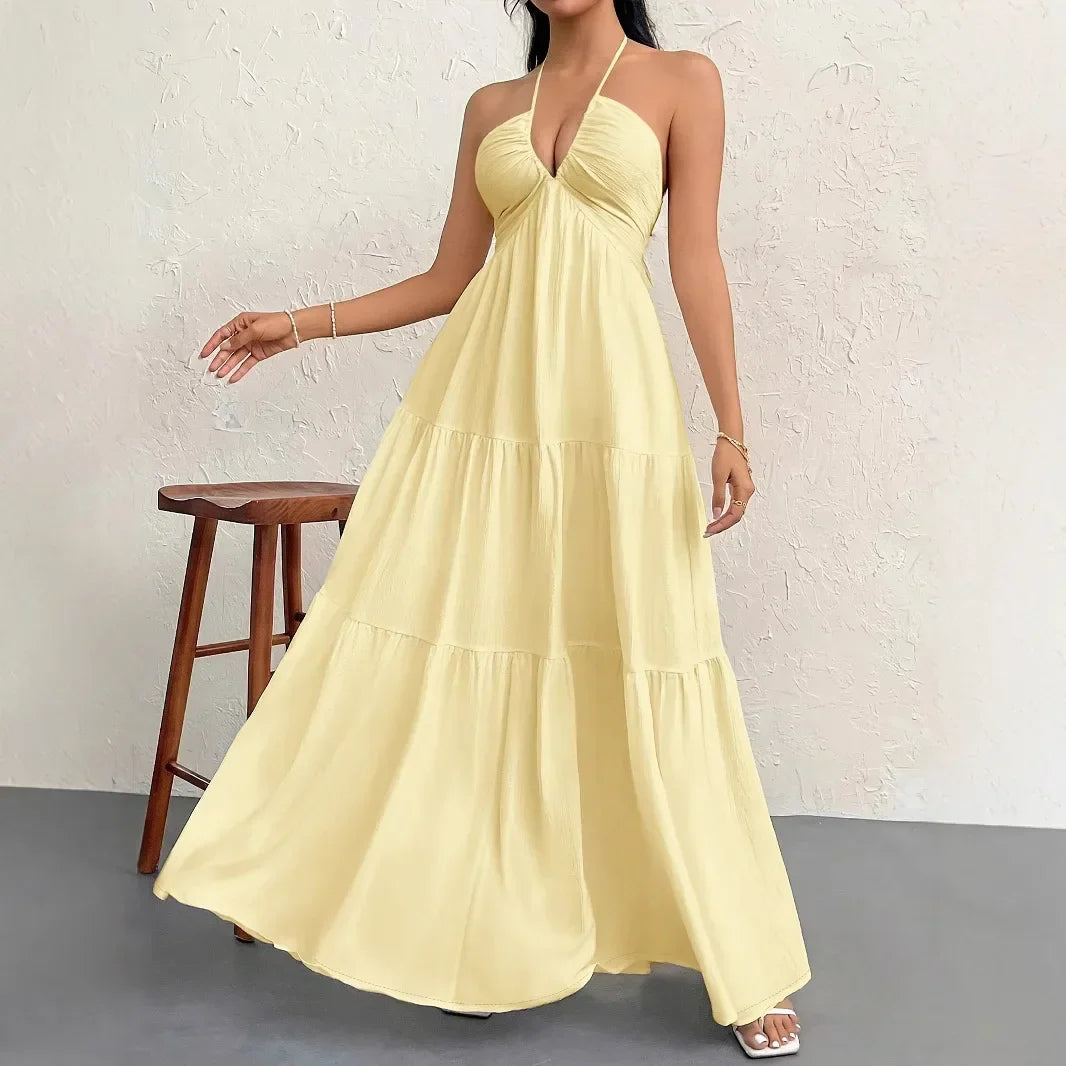 Das Dahlien-Halterkleid