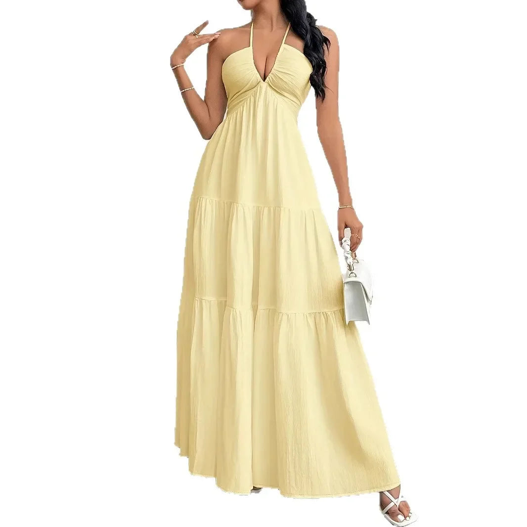 Das Dahlien-Halterkleid