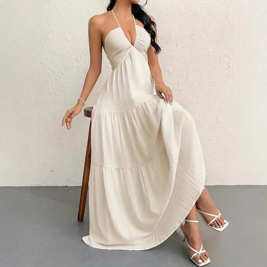 Das Dahlien-Halterkleid