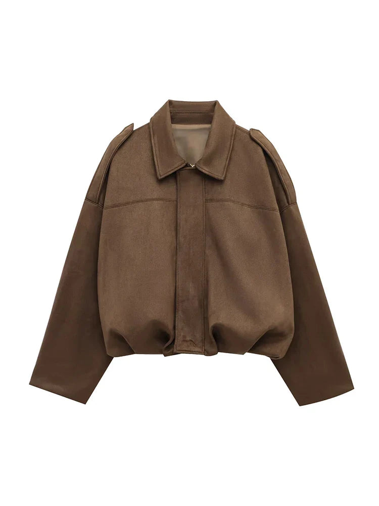 Maribel Weiches Wildleder Bomber