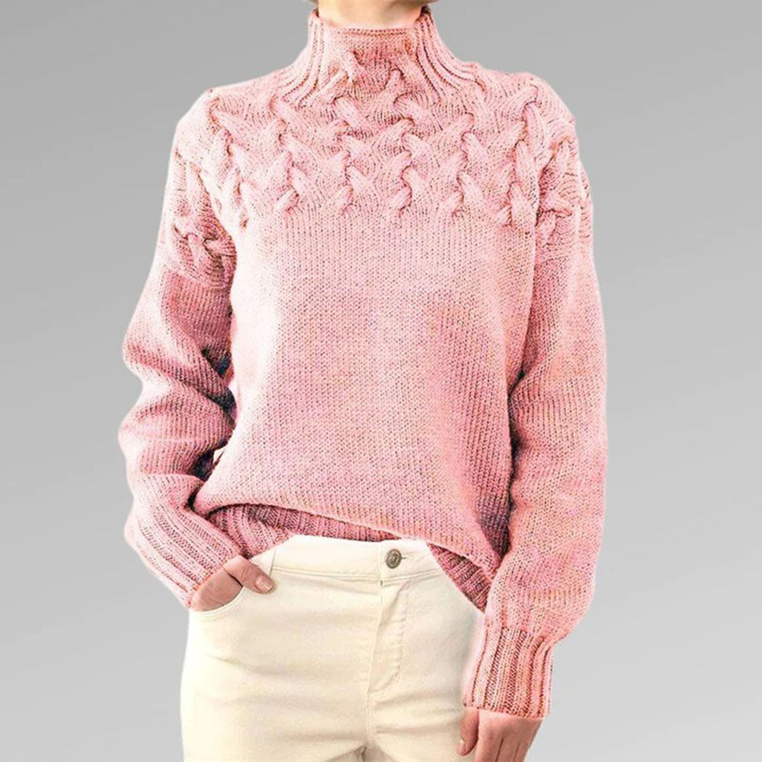 Der Betty Pullover — Blush Kabelstrick