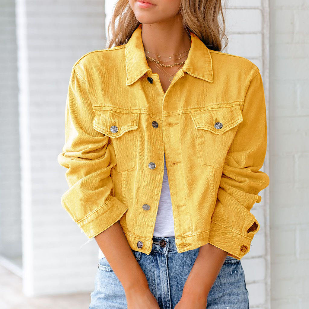 Savannah Cropped Denim Jacke