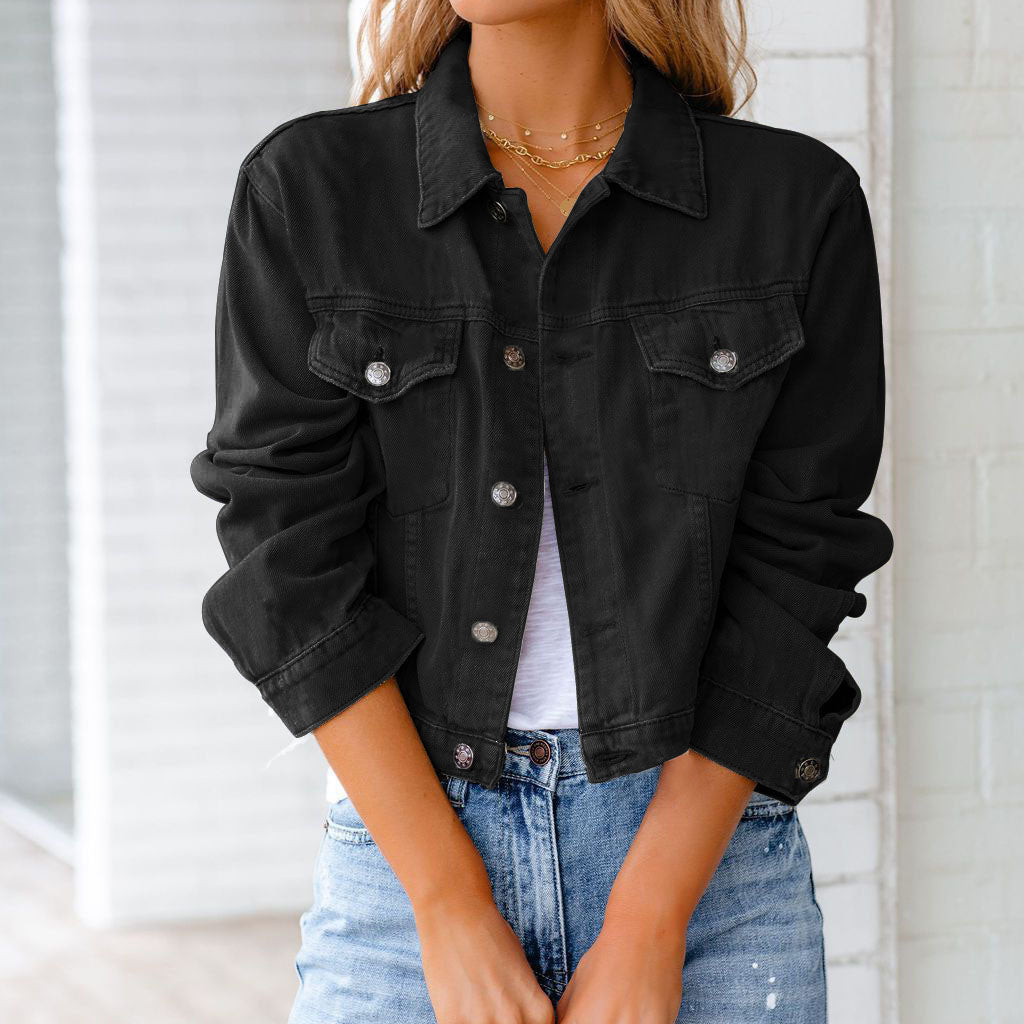 Savannah Cropped Denim Jacke
