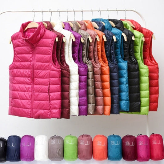 Simylle® | Neue Winterweste mit weißen Entenfedern