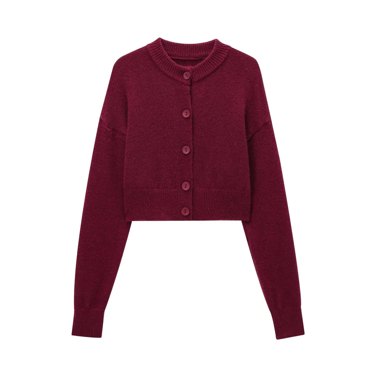 Rowan Cropped Button-Up Cardigan