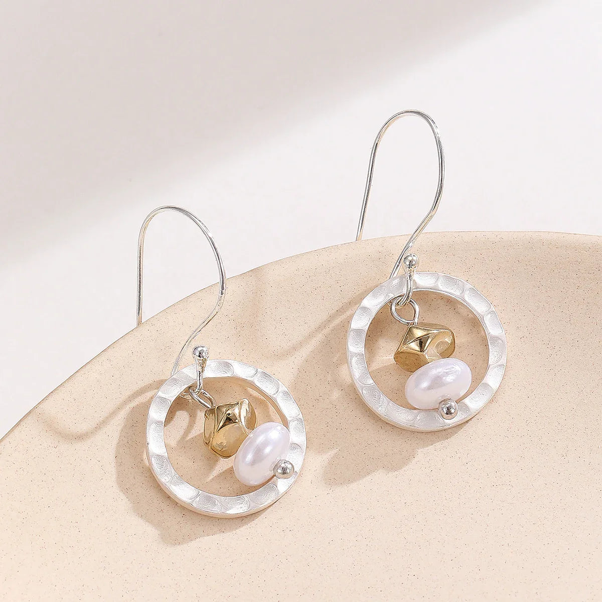 Retro Runde Anhänger Ohrringe