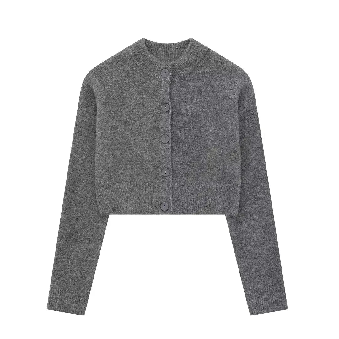 Rowan Cropped Button-Up Cardigan