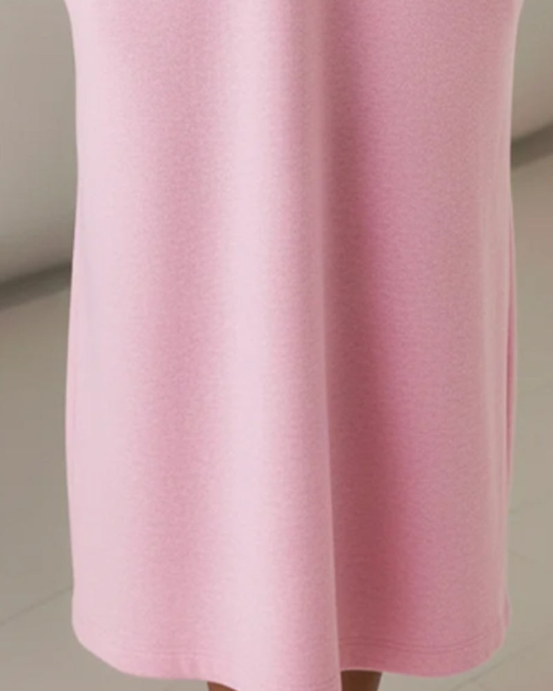 Lässiges, Weites Kleid mit Langarm und Kapuze