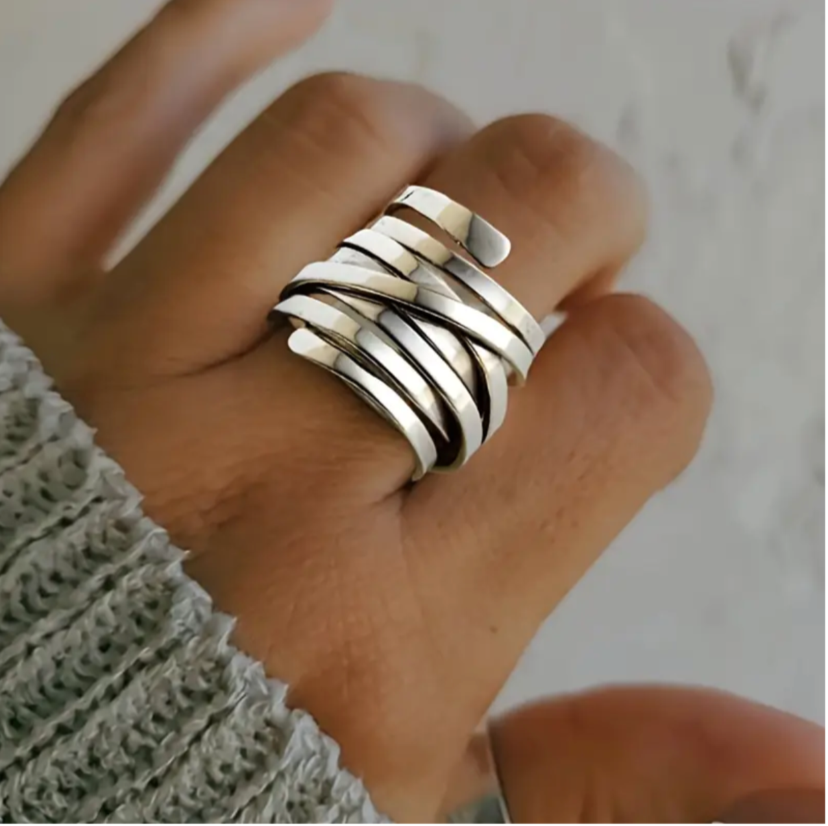 Bliss - Vintage Dicker Silberring