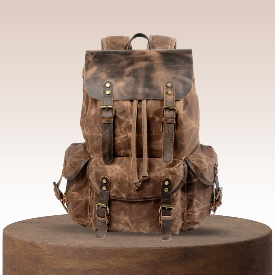 Crosby | Wasserdichter Retro-Canvas-Laptop-Rucksack