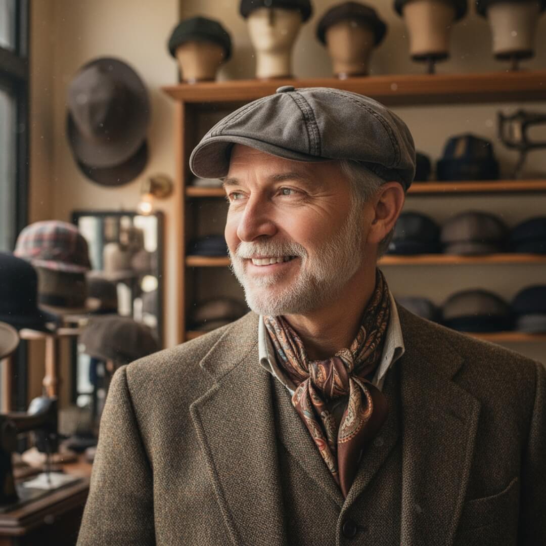 Gewaschenes Baumwoll-Newsboy-Cap | MALIBU