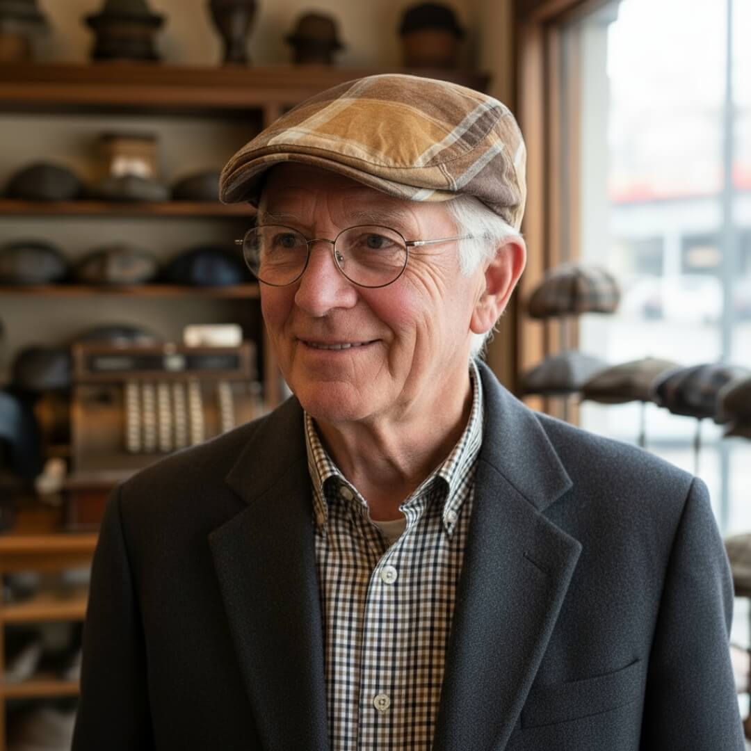 Kariertes Baumwoll-Schirmmütze | SCRANTON