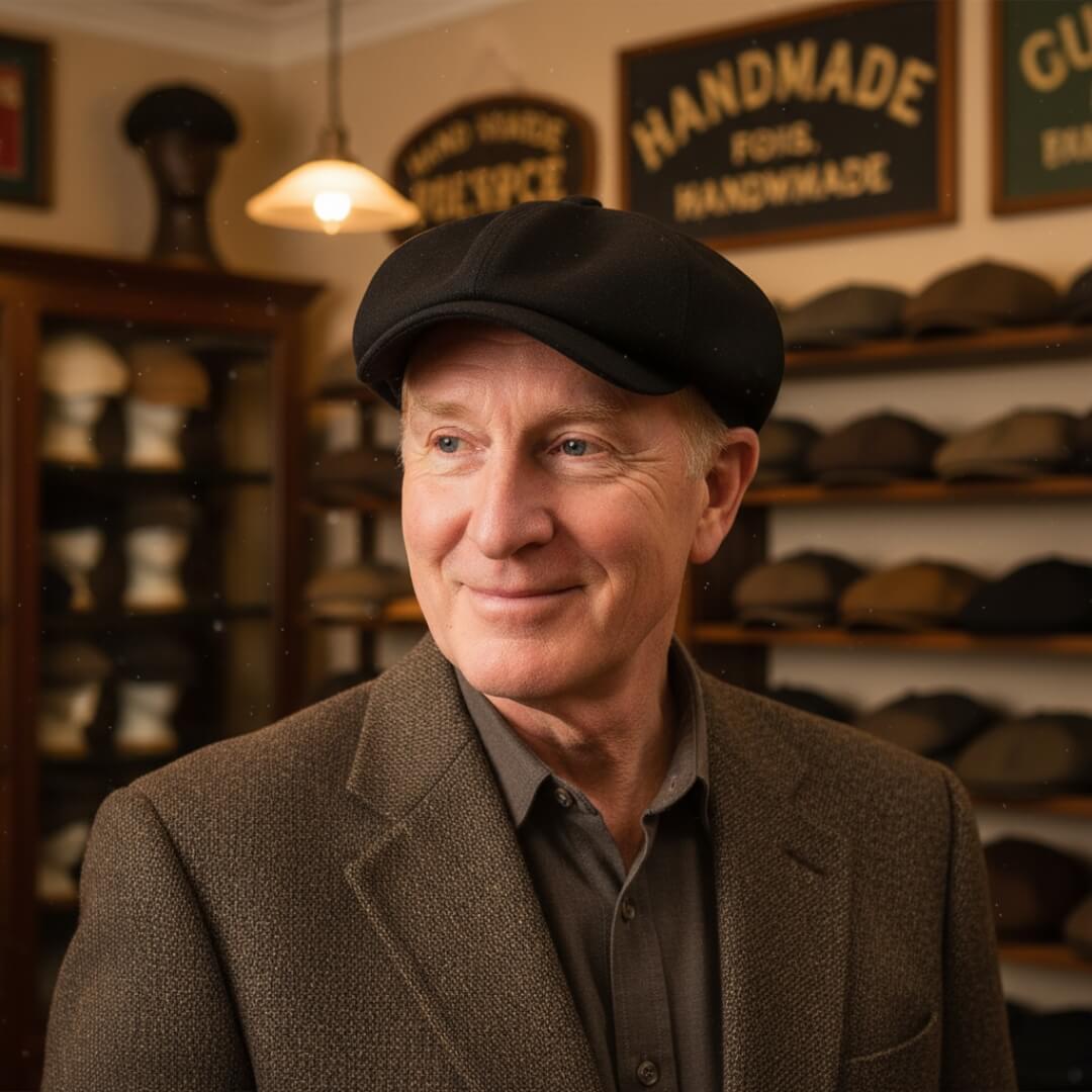 Texturierte Baumwoll-Newsboy-Cap | PHOENIX