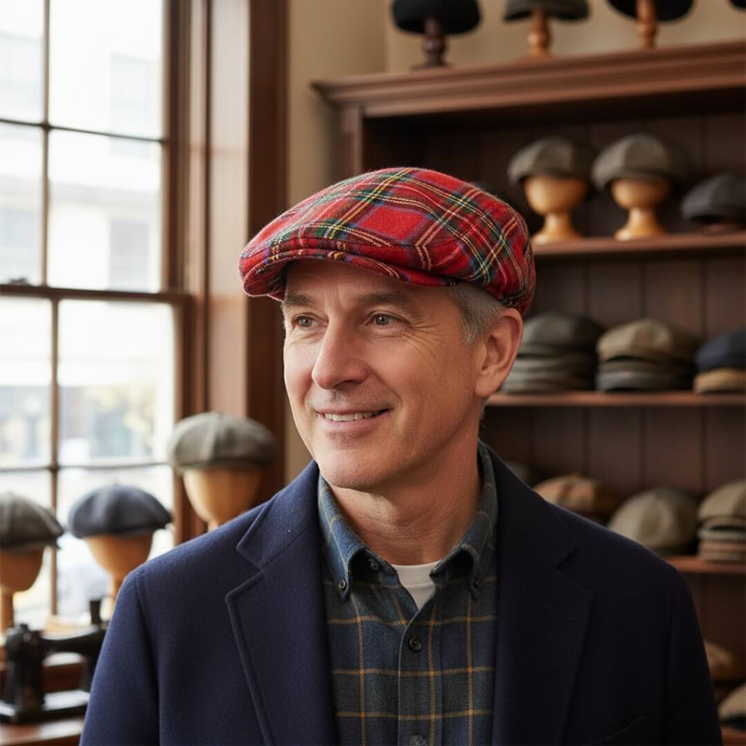 Tartan Baumwoll Ivy Cap | BOSTON