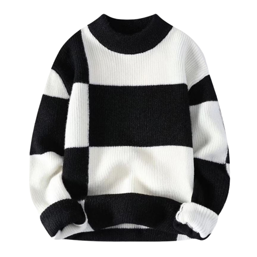 Aussage Geometrischer Strickpullover