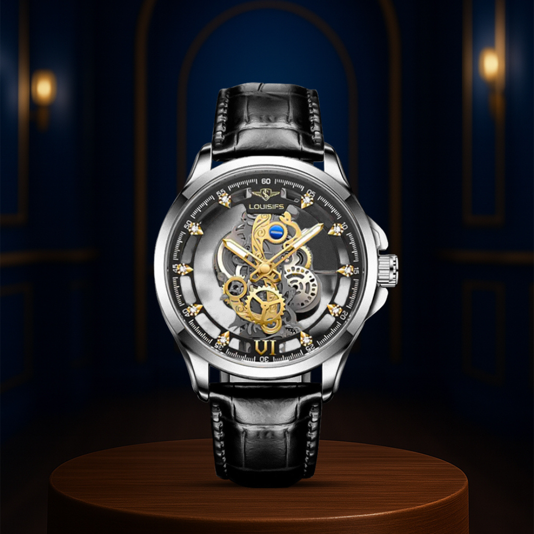 Orion | Doppelseitige Hohl-Design Freizeit-Business-Uhr | 40,5 mm