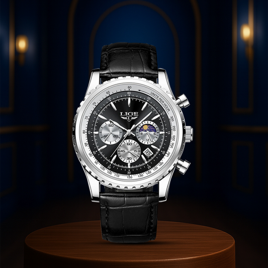 Leo | Elegante Chronograph-Mondphasen-Uhr | 46mm