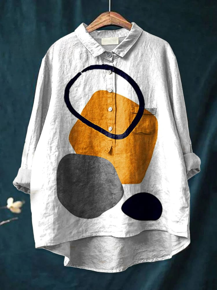 Sienna | Geometrisches Abstrakt-Druck-Shirt