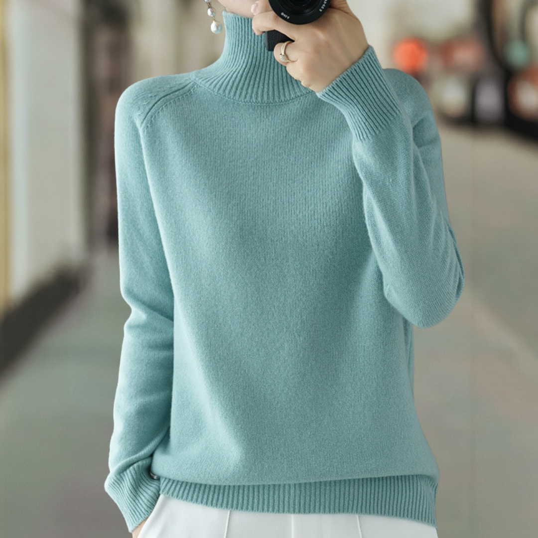 Heather Ultra Soft Classic Pullover Strick-Turtleneck-Pullover