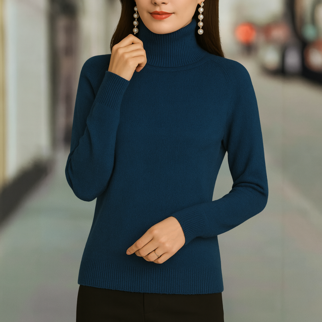 Heather Ultra Soft Classic Pullover Strick-Turtleneck-Pullover