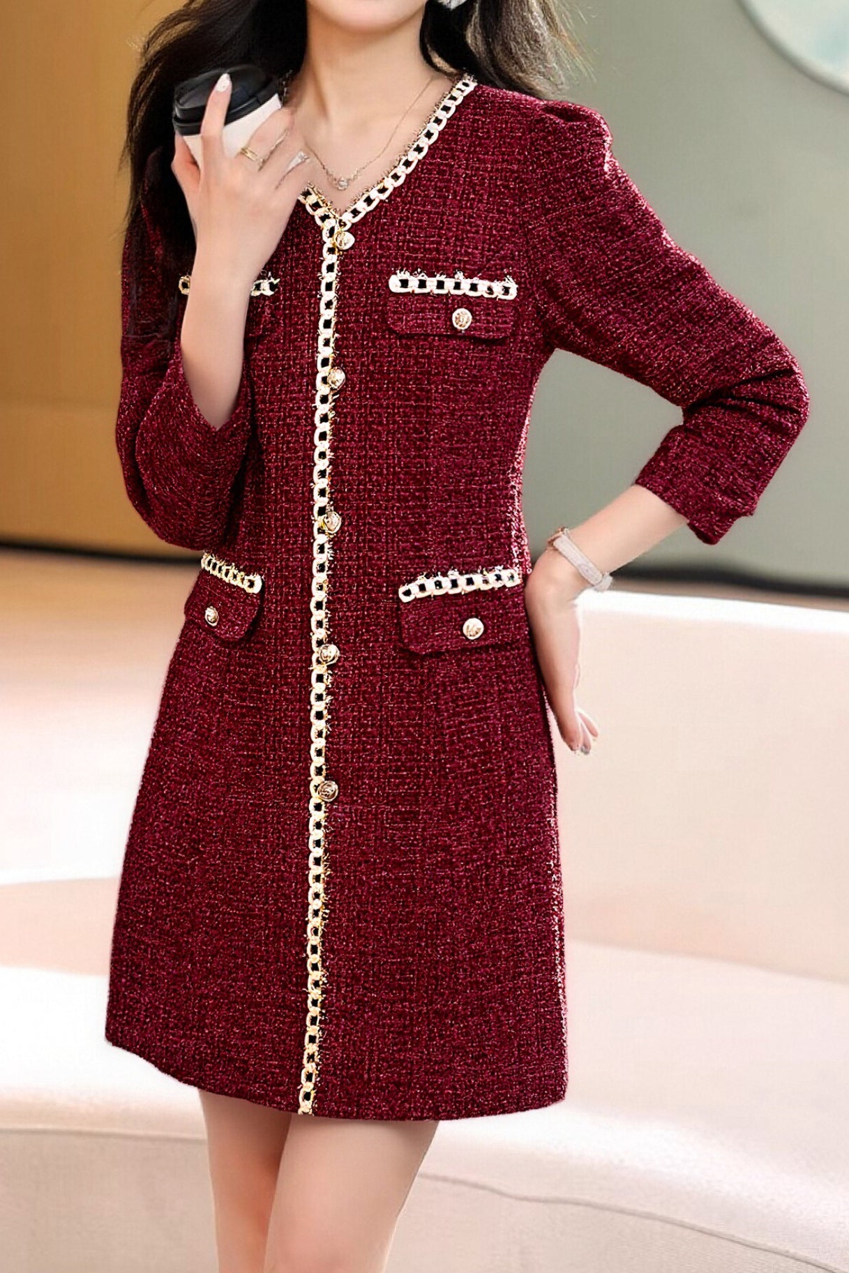 Elegantes Temperament Midikleid