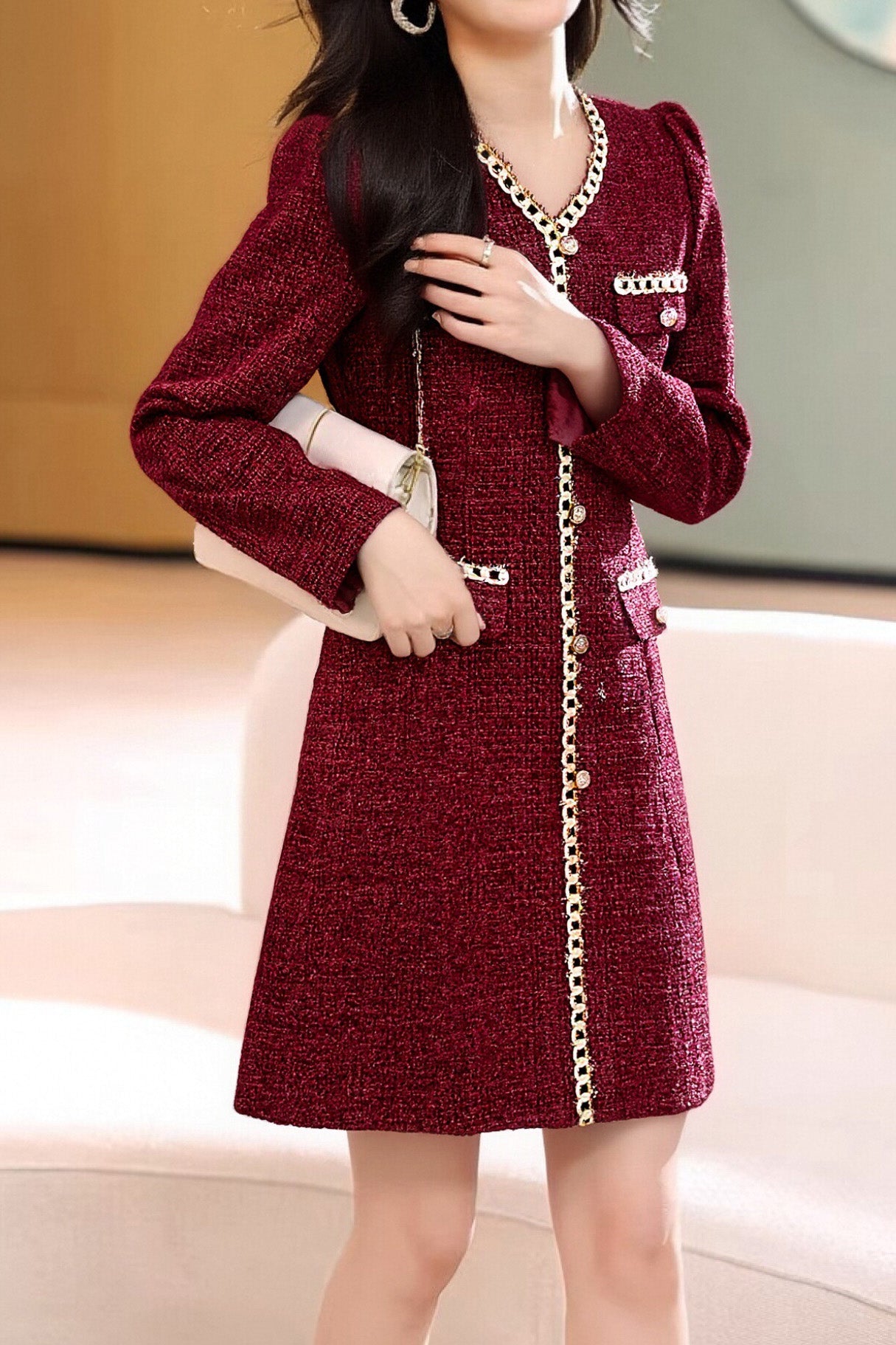 Elegantes Temperament Midikleid