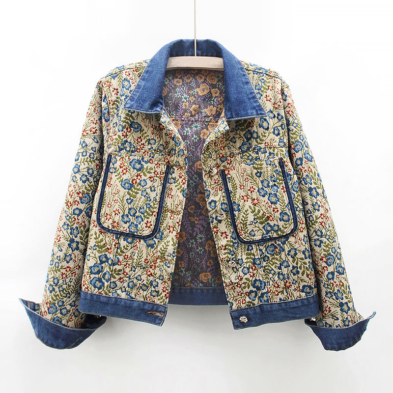 Valentina Rossi Blumen Denimjacke