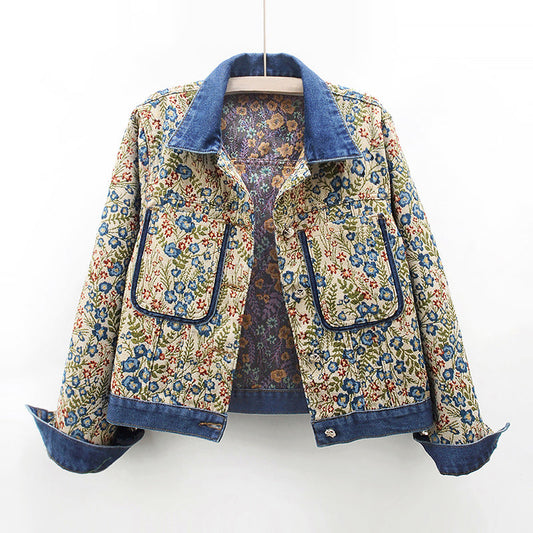 Valentina Rossi Blumen Denimjacke