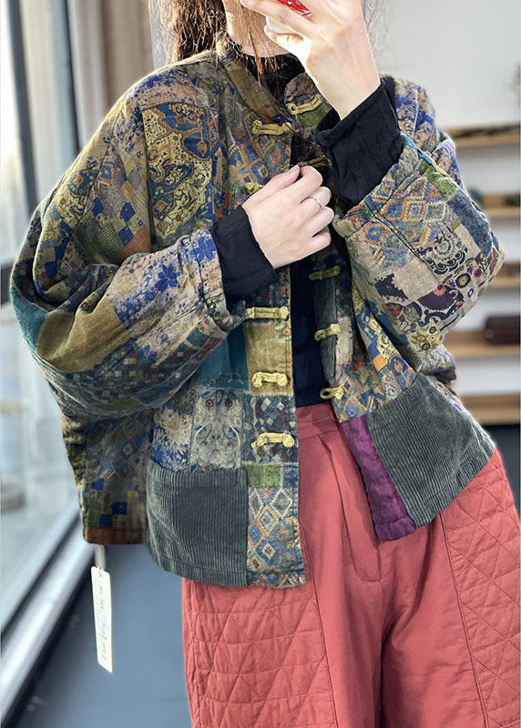 Vintage Roter Taschen Knopf Druck Herbst Langarm Mantel