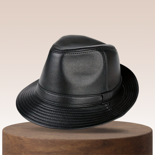 Timothy | Klassischer Leder Fedora Hut