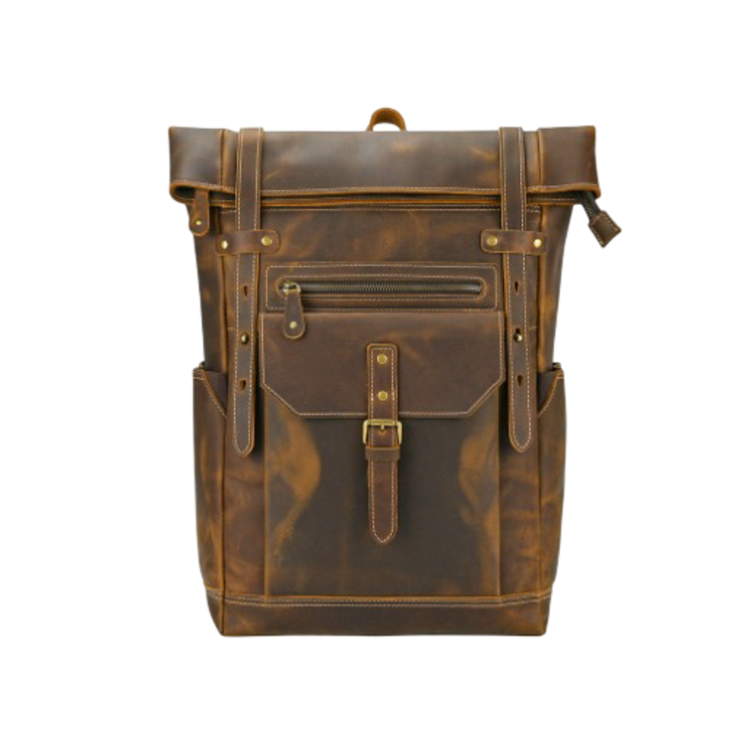 Stephen | Vintage Leder Roll-Top Rucksack