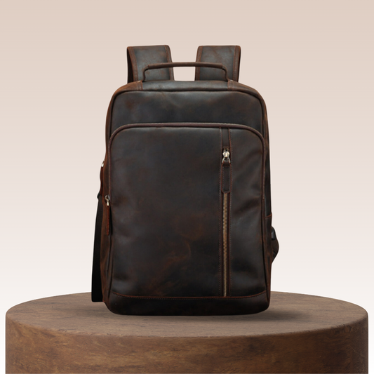 Josh | Herren Leder Professioneller Laptop Rucksack