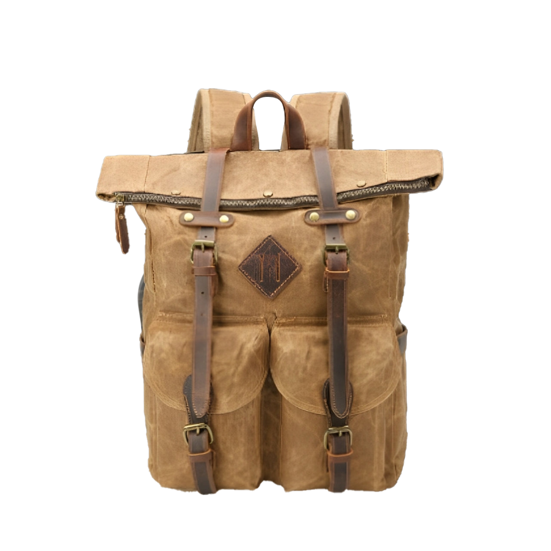 Edriel | Laptop Leder Roll-Top Rucksack