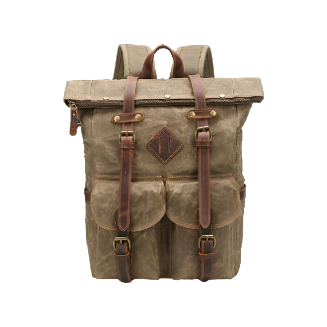 Edriel | Laptop Leder Roll-Top Rucksack