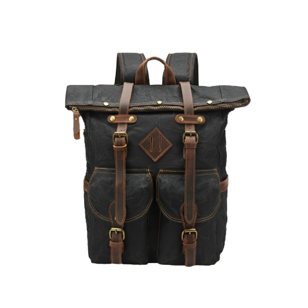 Edriel | Laptop Leder Roll-Top Rucksack
