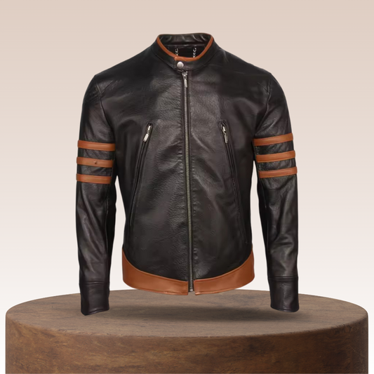 Evan | Herren Wolverine Motorrad-Lederjacke