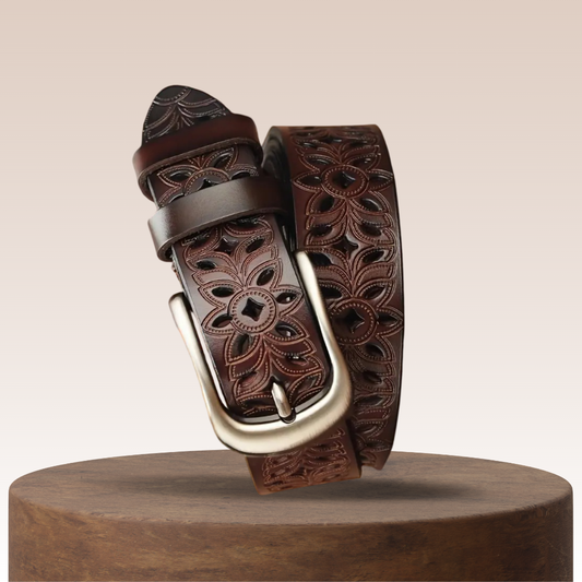 Ava | Echtes Leder schmaler Gürtel