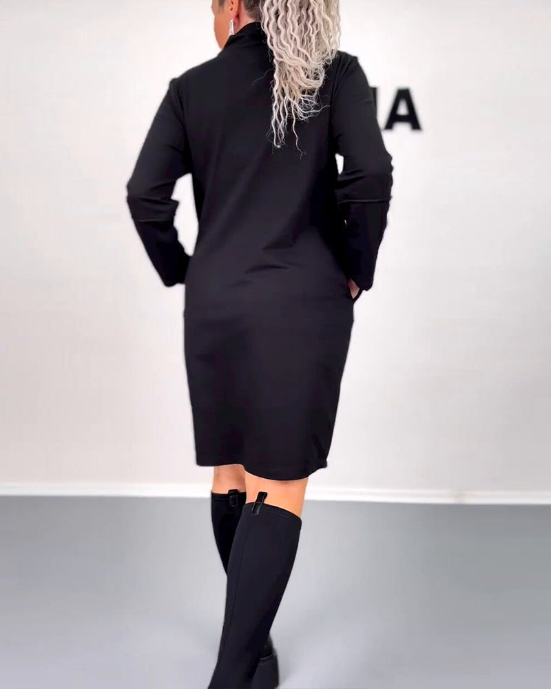 Lässiges Etuikleid mit Kordelzug